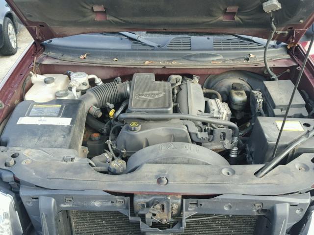 1GKDT13S622363989 - 2002 GMC ENVOY MAROON photo 7