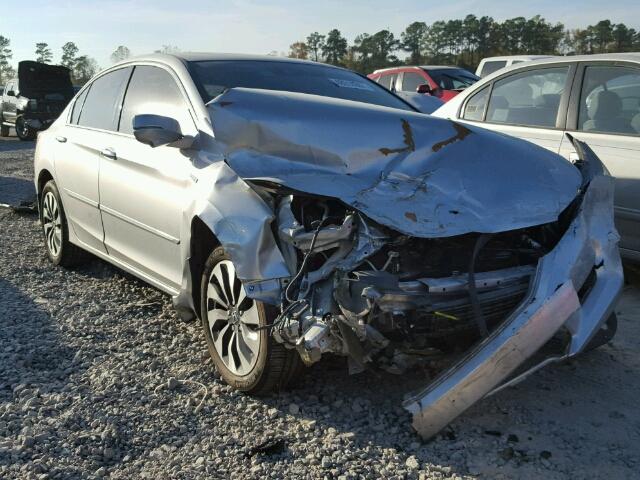 1HGCR6F56EA000161 - 2014 HONDA ACCORD HYB SILVER photo 1