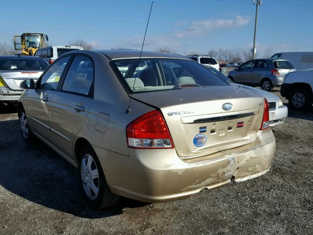 KNAFE221295660583 - 2009 KIA SPECTRA EX TAN photo 3