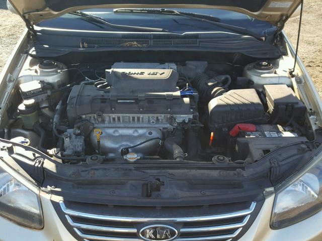 KNAFE221295660583 - 2009 KIA SPECTRA EX TAN photo 7