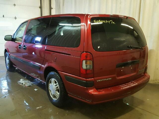 1GNDX03E73D179906 - 2003 CHEVROLET VENTURE BURGUNDY photo 3