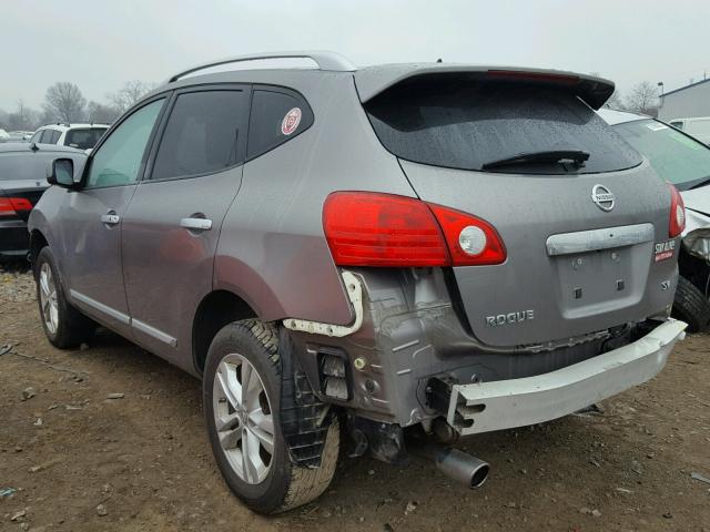 JN8AS5MT5CW607419 - 2012 NISSAN ROGUE S GRAY photo 3