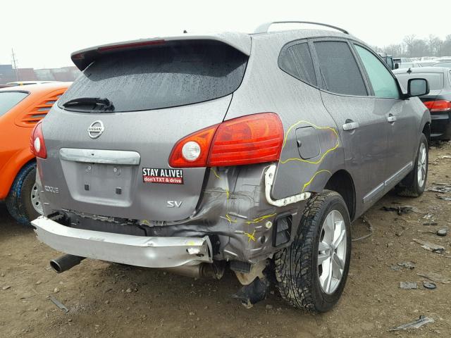 JN8AS5MT5CW607419 - 2012 NISSAN ROGUE S GRAY photo 4