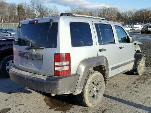 1J4PN3GK8BW588300 - 2011 JEEP LIBERTY RE SILVER photo 4