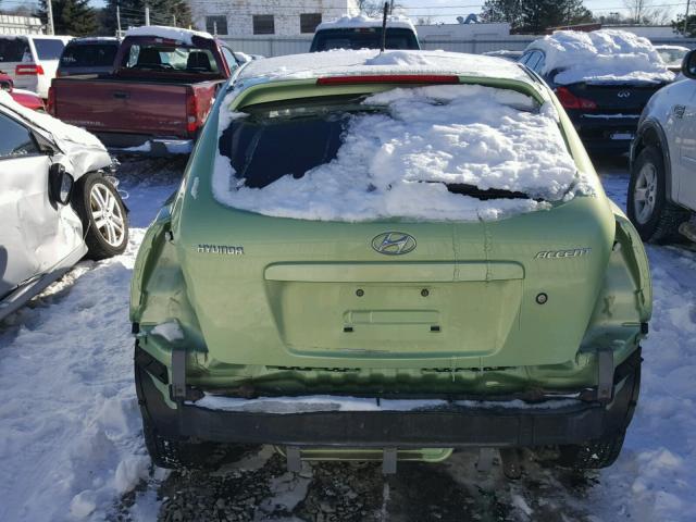 KMHCM3AC9AU184758 - 2010 HYUNDAI ACCENT BLU GREEN photo 9