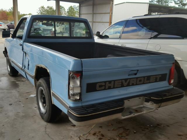 1GCCS14R0M0158687 - 1991 CHEVROLET S TRUCK S1 BLUE photo 3