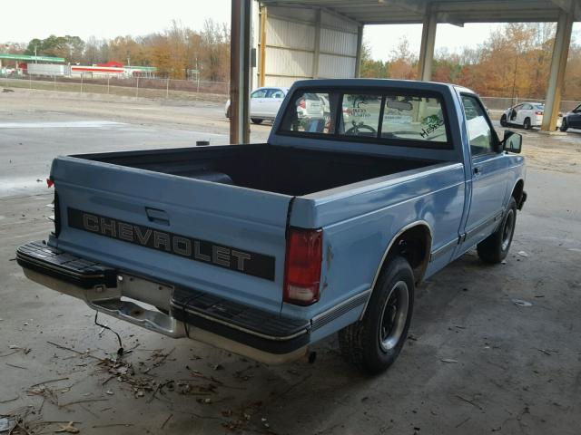 1GCCS14R0M0158687 - 1991 CHEVROLET S TRUCK S1 BLUE photo 4