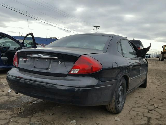 1FAFP52UX3A260297 - 2003 FORD TAURUS LX BLACK photo 4