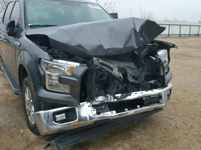 1FTEW1CF0HFA25323 - 2017 FORD F150 SUPER GRAY photo 9