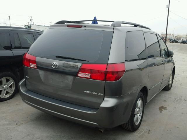 5TDZA23C25S369372 - 2005 TOYOTA SIENNA CE GRAY photo 4