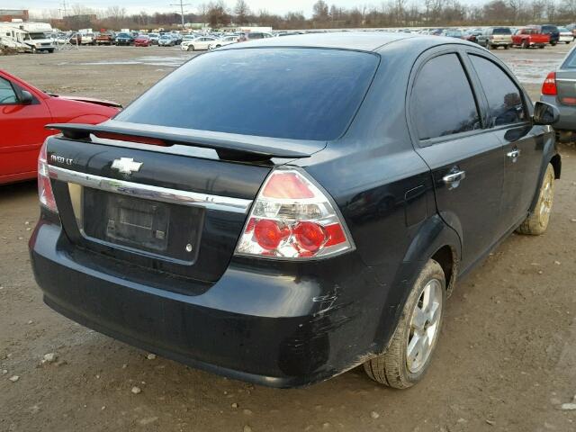 KL1TG56658B021029 - 2008 CHEVROLET AVEO LT BLACK photo 4