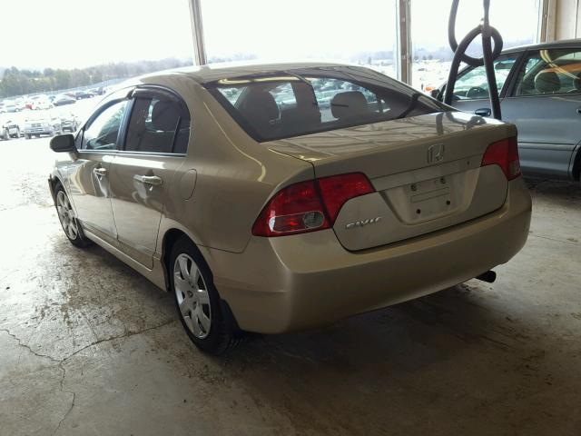 1HGFA16598L104529 - 2008 HONDA CIVIC LX TAN photo 3