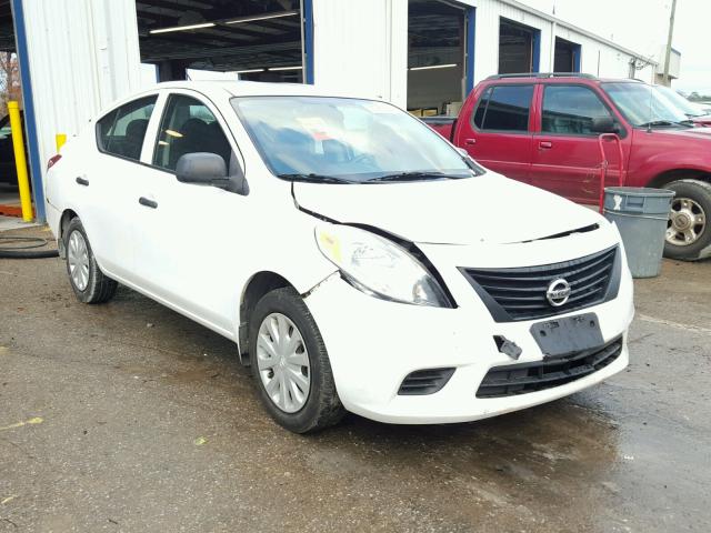 3N1CN7AP4EL848155 - 2014 NISSAN VERSA S WHITE photo 1