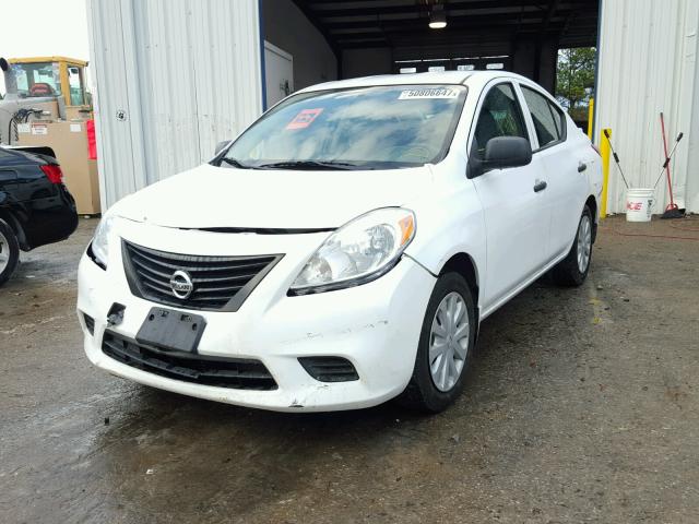 3N1CN7AP4EL848155 - 2014 NISSAN VERSA S WHITE photo 2