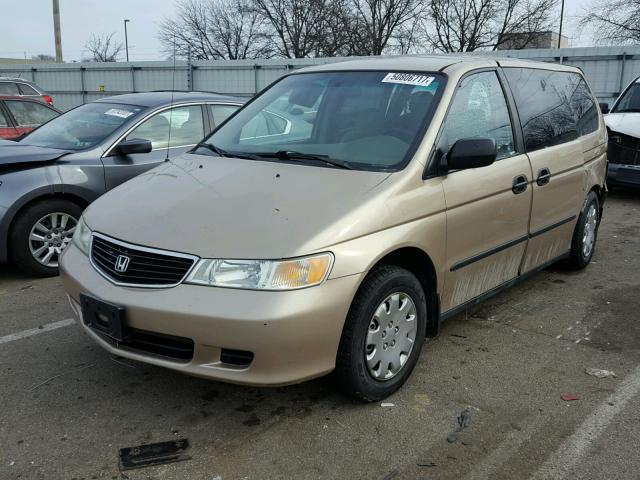 2HKRL18541H598165 - 2001 HONDA ODYSSEY LX GOLD photo 2