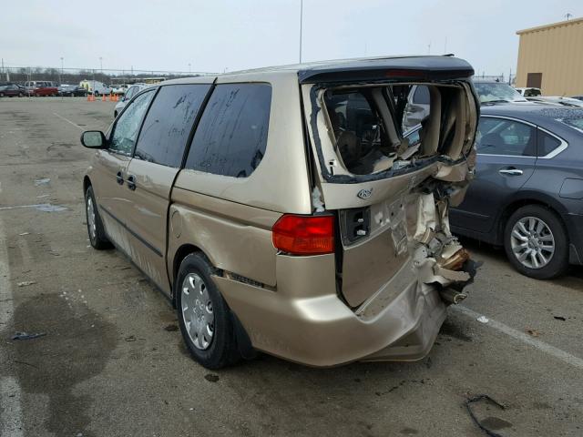 2HKRL18541H598165 - 2001 HONDA ODYSSEY LX GOLD photo 3