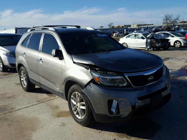 5XYKT3A66FG630516 - 2015 KIA SORENTO LX GRAY photo 1