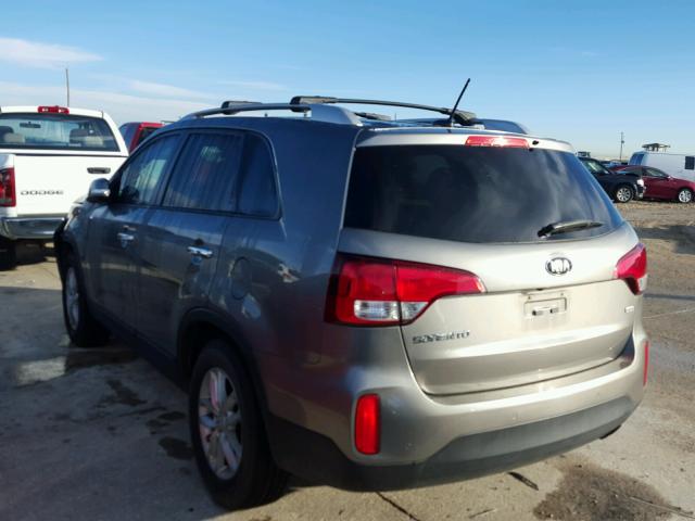 5XYKT3A66FG630516 - 2015 KIA SORENTO LX GRAY photo 3