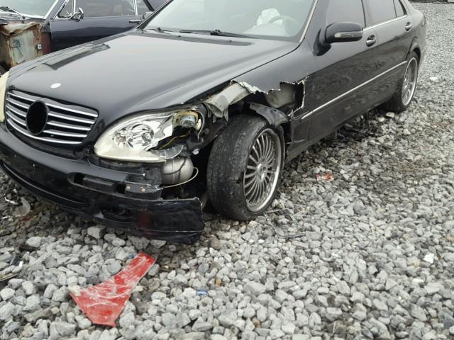 WDBNG70J42A266961 - 2002 MERCEDES-BENZ S 430 BLACK photo 9