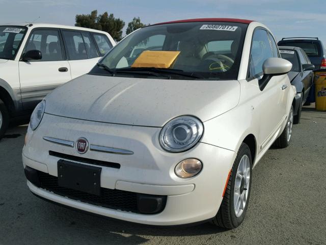 3C3CFFDR8DT648934 - 2013 FIAT 500 POP WHITE photo 2