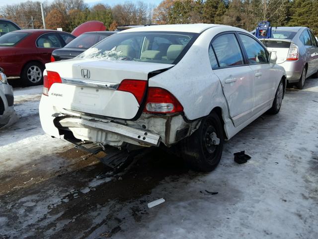 19XFA1F54BE005678 - 2011 HONDA CIVIC LX WHITE photo 4