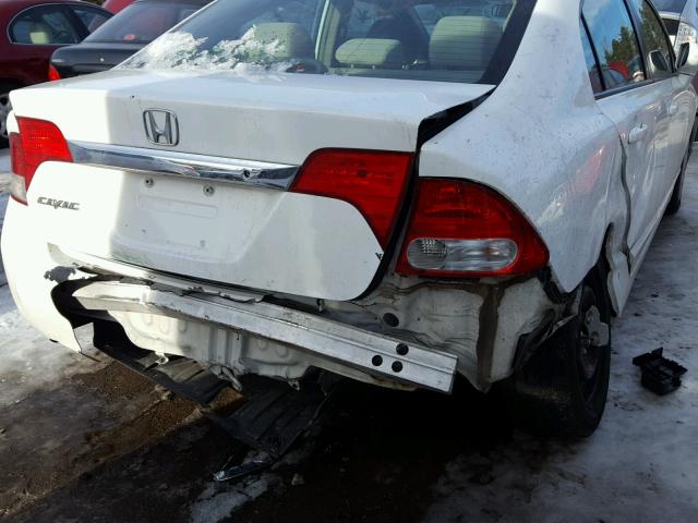 19XFA1F54BE005678 - 2011 HONDA CIVIC LX WHITE photo 9