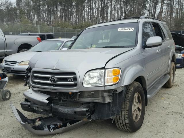 5TDBT48A91S051421 - 2001 TOYOTA SEQUOIA LI SILVER photo 2