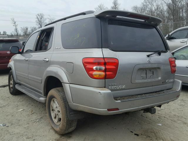 5TDBT48A91S051421 - 2001 TOYOTA SEQUOIA LI SILVER photo 3