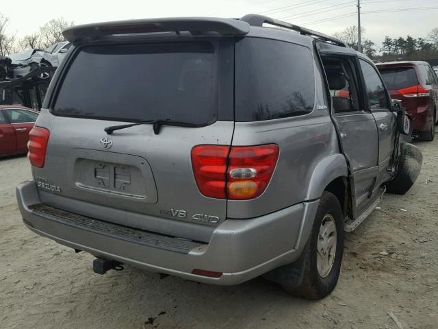 5TDBT48A91S051421 - 2001 TOYOTA SEQUOIA LI SILVER photo 4