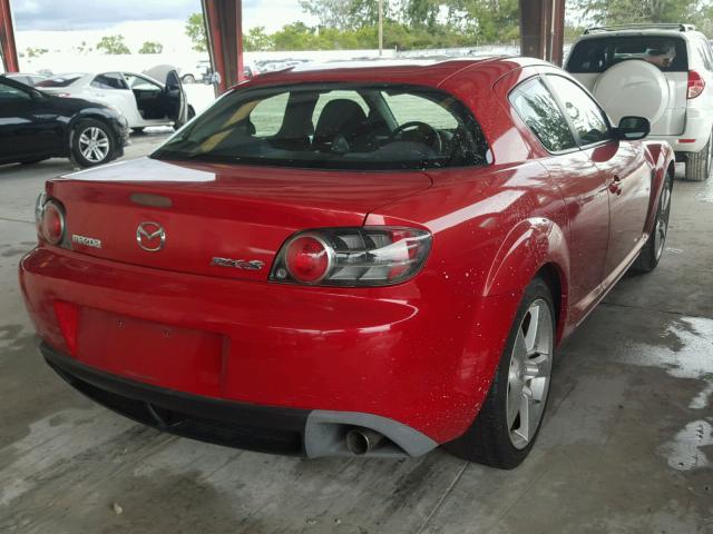 JM1FE173040106715 - 2004 MAZDA RX8 RED photo 4