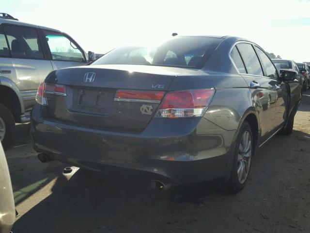 5KBCP3F84BB001522 - 2011 HONDA ACCORD EXL GRAY photo 4