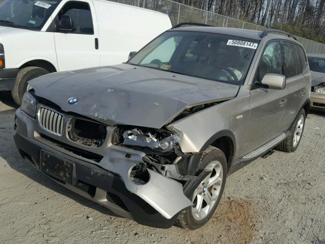 WBXPC93439WJ26178 - 2009 BMW X3 XDRIVE3 GOLD photo 2