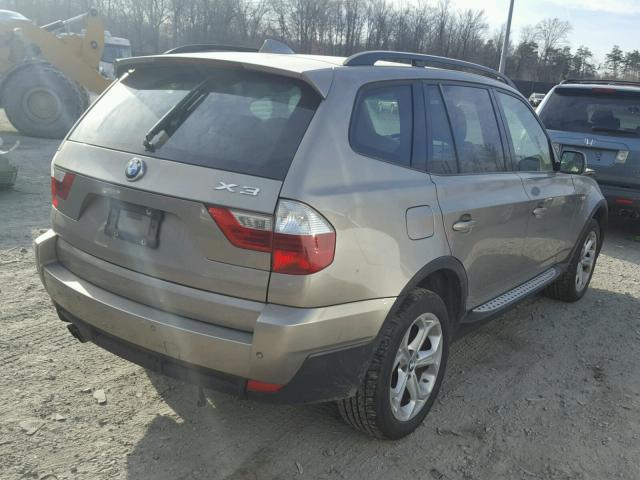 WBXPC93439WJ26178 - 2009 BMW X3 XDRIVE3 GOLD photo 4