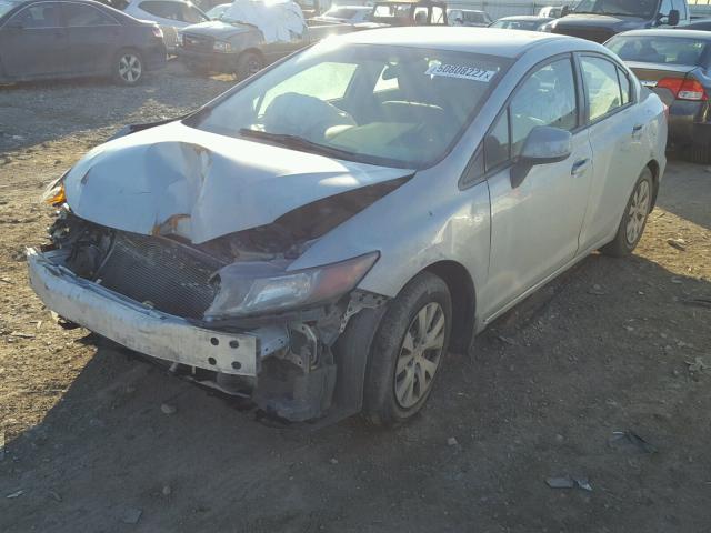 19XFB2F50CE032557 - 2012 HONDA CIVIC LX SILVER photo 2