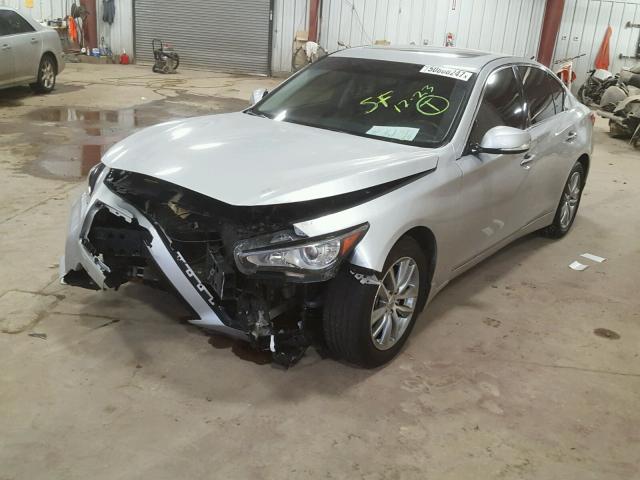 JN1BV7AR2EM692541 - 2014 INFINITI Q50 BASE Gris foto 2