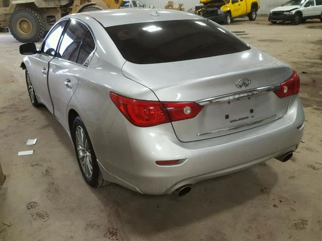 JN1BV7AR2EM692541 - 2014 INFINITI Q50 BASE Gris foto 3
