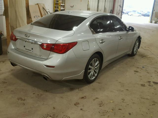 JN1BV7AR2EM692541 - 2014 INFINITI Q50 BASE Gris foto 4