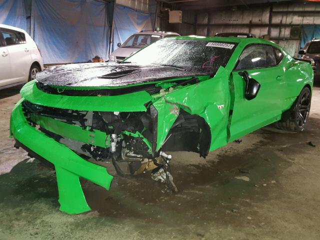 1G1FE1R76H0209538 - 2017 CHEVROLET CAMARO SS GREEN photo 2