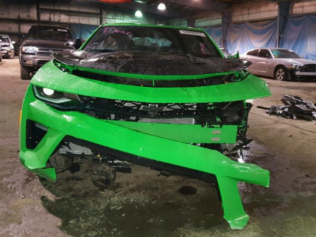 1G1FE1R76H0209538 - 2017 CHEVROLET CAMARO SS GREEN photo 9