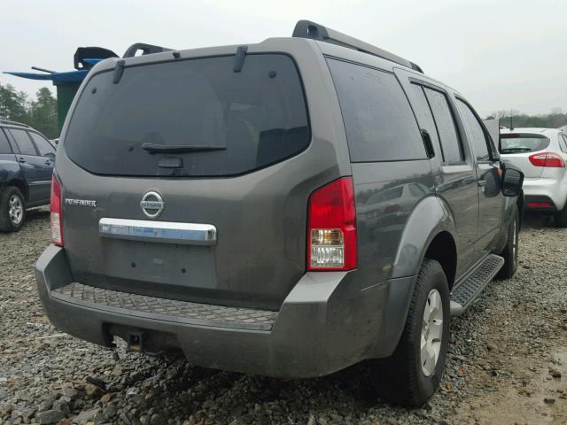 5N1AR18U78C623869 - 2008 NISSAN PATHFINDER GRAY photo 4