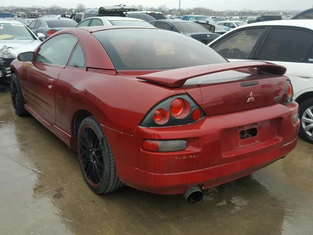 4A3AC84L8YE002041 - 2000 MITSUBISHI ECLIPSE GT MAROON photo 3