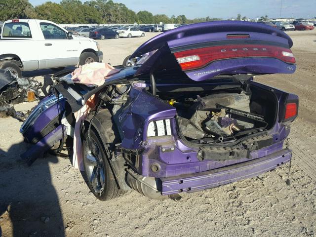 2C3CDXCTXEH155517 - 2014 DODGE CHARGER R/ PURPLE photo 3