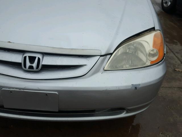 1HGEM21542L039791 - 2002 HONDA CIVIC LX SILVER photo 9