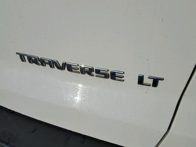 1GNKRGED2CJ159790 - 2012 CHEVROLET TRAVERSE L WHITE photo 9