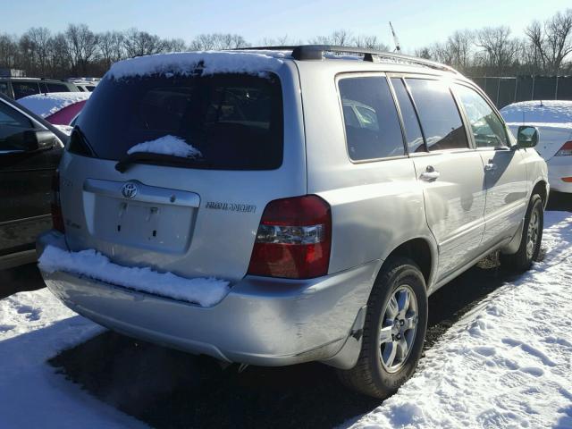 JTEEP21A540041391 - 2004 TOYOTA HIGHLANDER SILVER photo 4