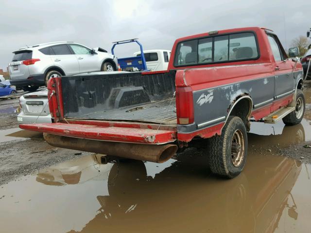 1FTHF26GXNNA50612 - 1992 FORD F250 RED photo 4