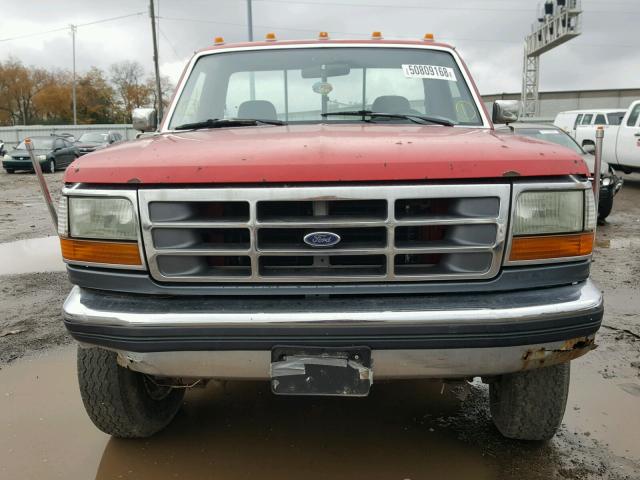 1FTHF26GXNNA50612 - 1992 FORD F250 RED photo 9