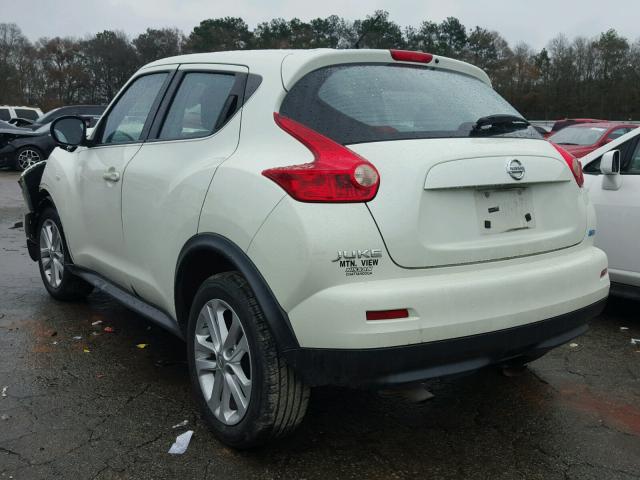 JN8AF5MR2CT102254 - 2012 NISSAN JUKE S WHITE photo 3