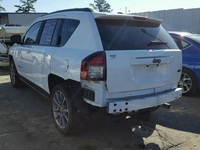 1C4NJCBA8GD806195 - 2016 JEEP COMPASS SP WHITE photo 3