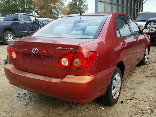 1NXBR32E68Z007298 - 2008 TOYOTA COROLLA CE RED photo 4